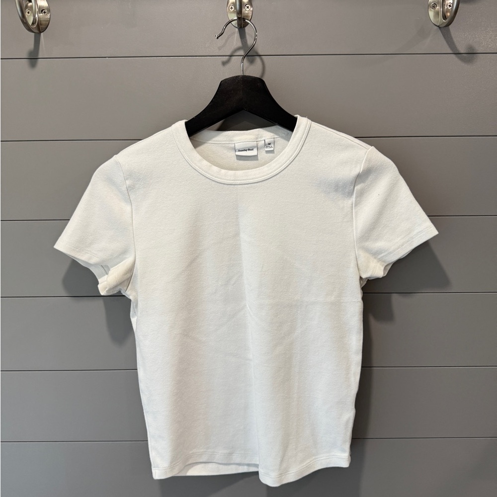 Sunday Best Classic Cropped White T-Shirt